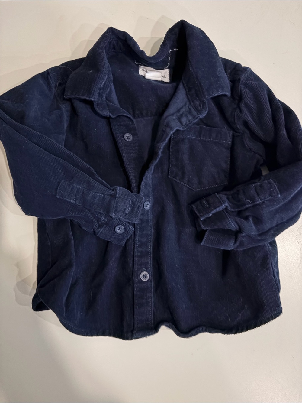 Miles the Label Toddler Navy Corduroy Button-Up Shirt 18M VGUC